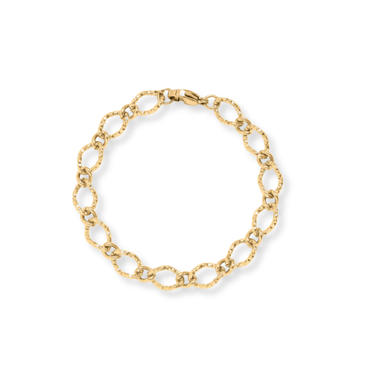 Hammered Oval Bracelet