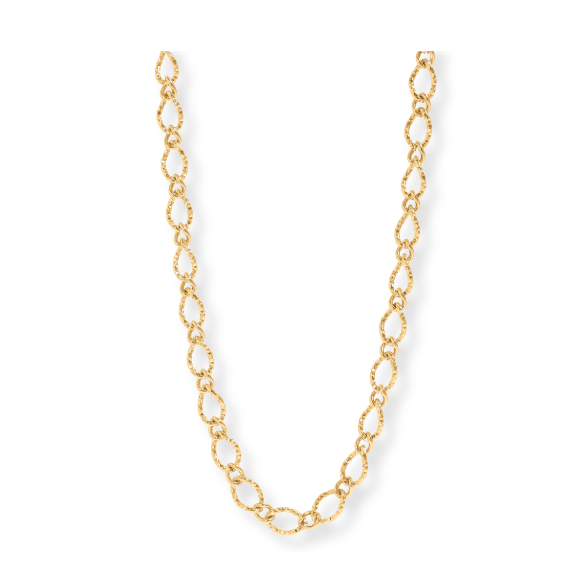 Hammered Oval Necklace