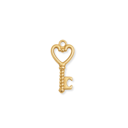 Heart Key Charm