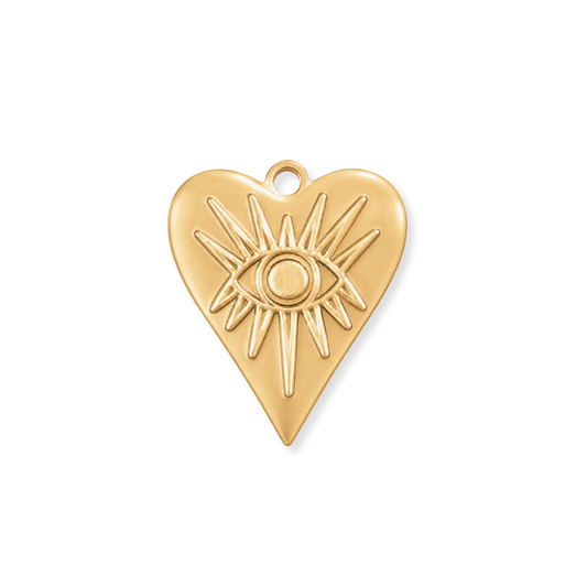 Evil Eye Heart Charm