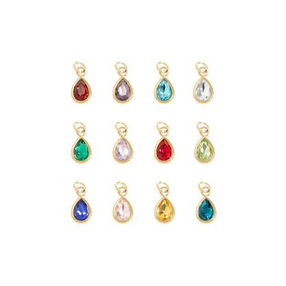 Teardrop Birthstone Charm