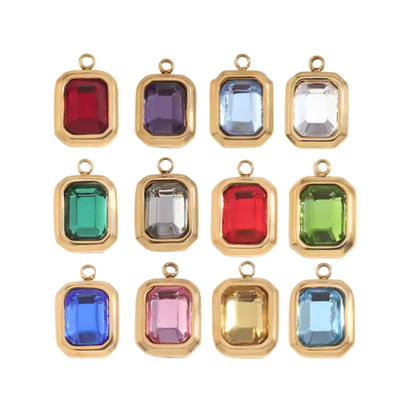 Large Birthstone Charm