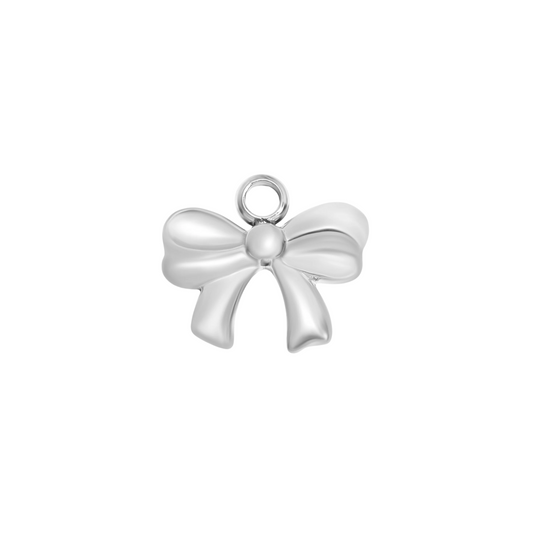 Small Silver Bow Charm