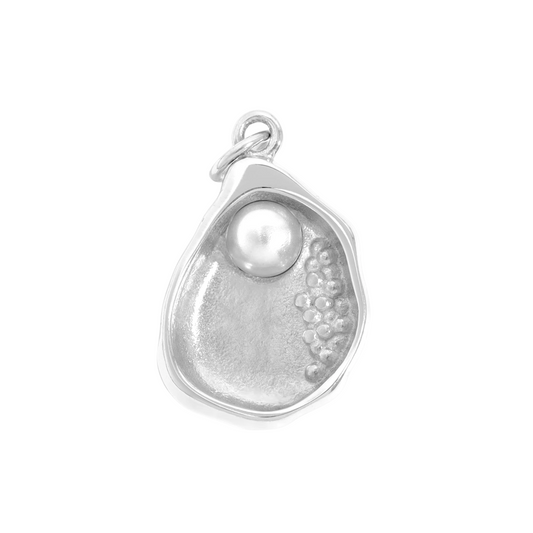 Silver Oyster Charm
