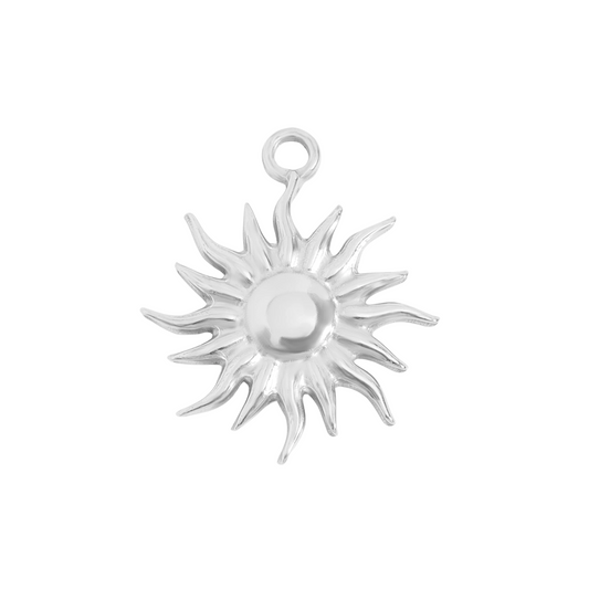 Silver Sun Charm