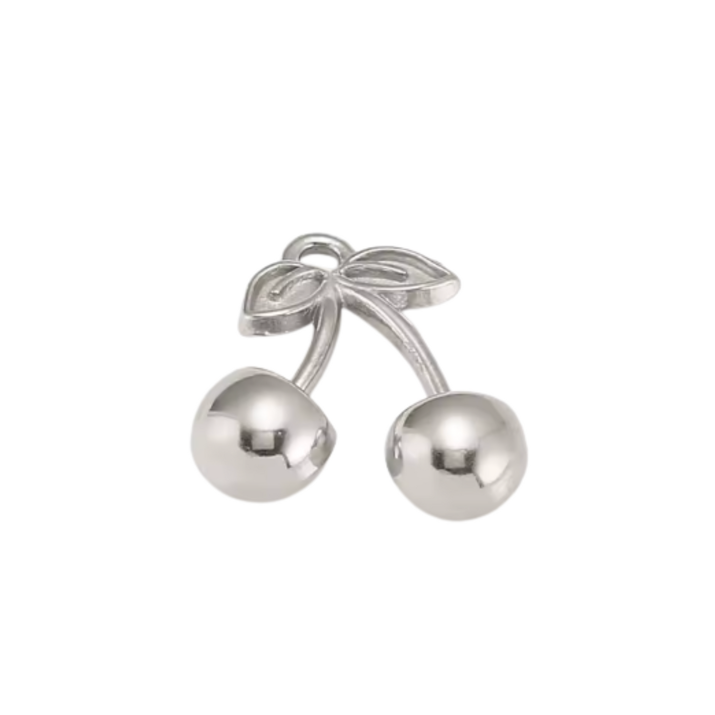 Silver Cherry Charm