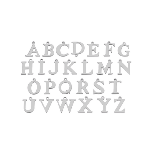 Silver Letter Charm