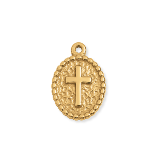 Oval Cross Charm