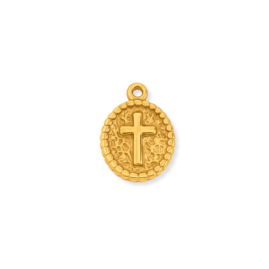 Oval Cross Charm