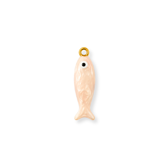 Pink Enamel Fish Charm