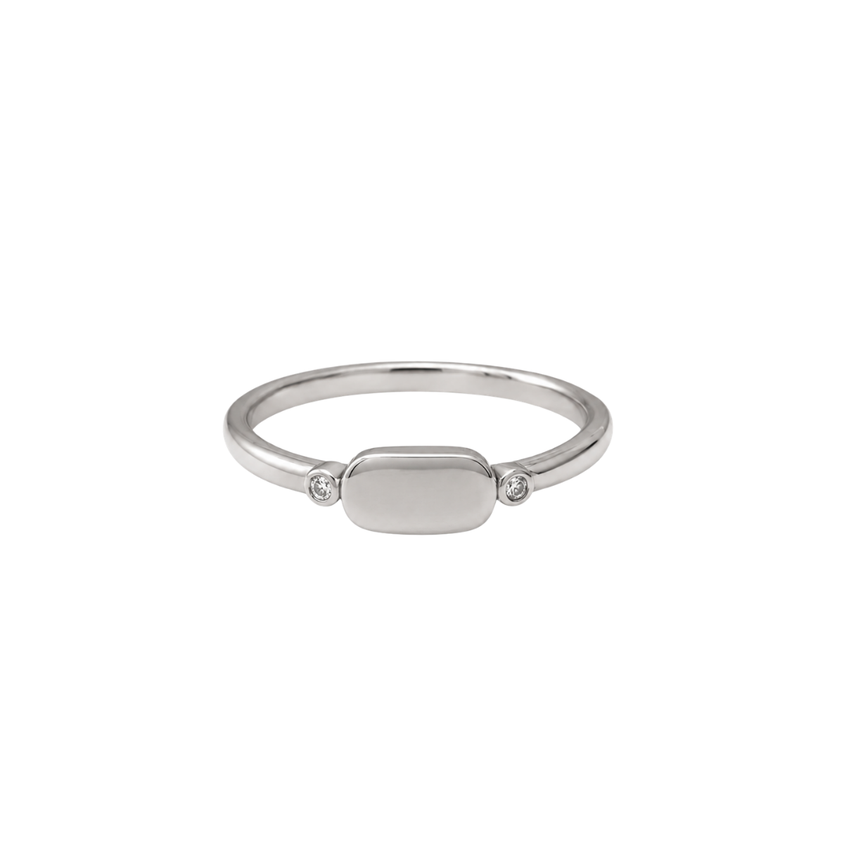 Silver Plaque Signet Ring