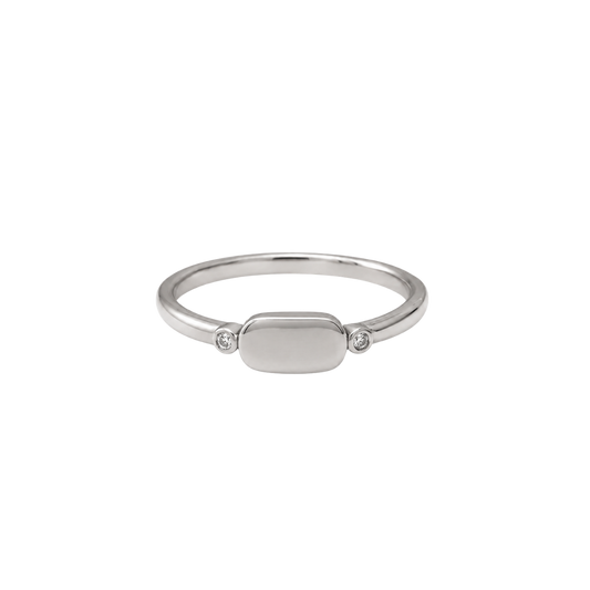 Silver Plaque Signet Ring