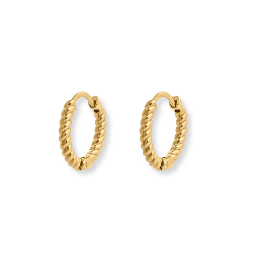 Dainty Rope Hoop Earrings