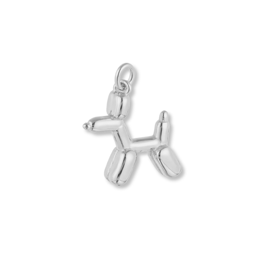 Silver Balloon Dog Charm
