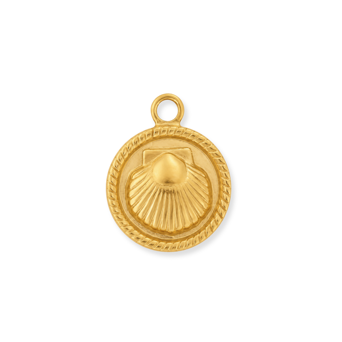 Scallop Shell Coin Charm