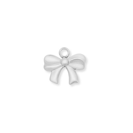 Small Silver Bow Charm