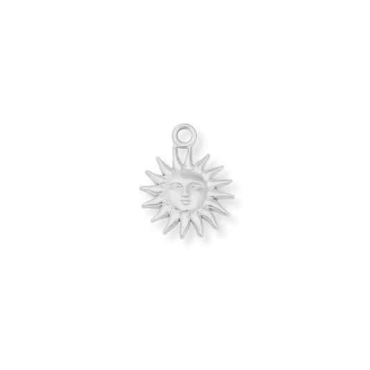 Small Silver Sun Charm