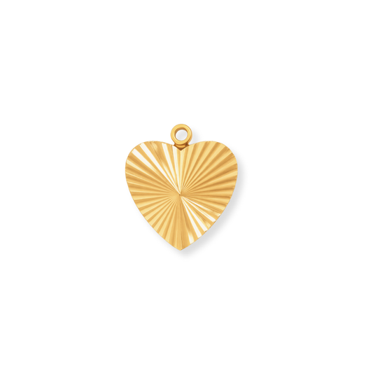 Sunburst Heart Charm
