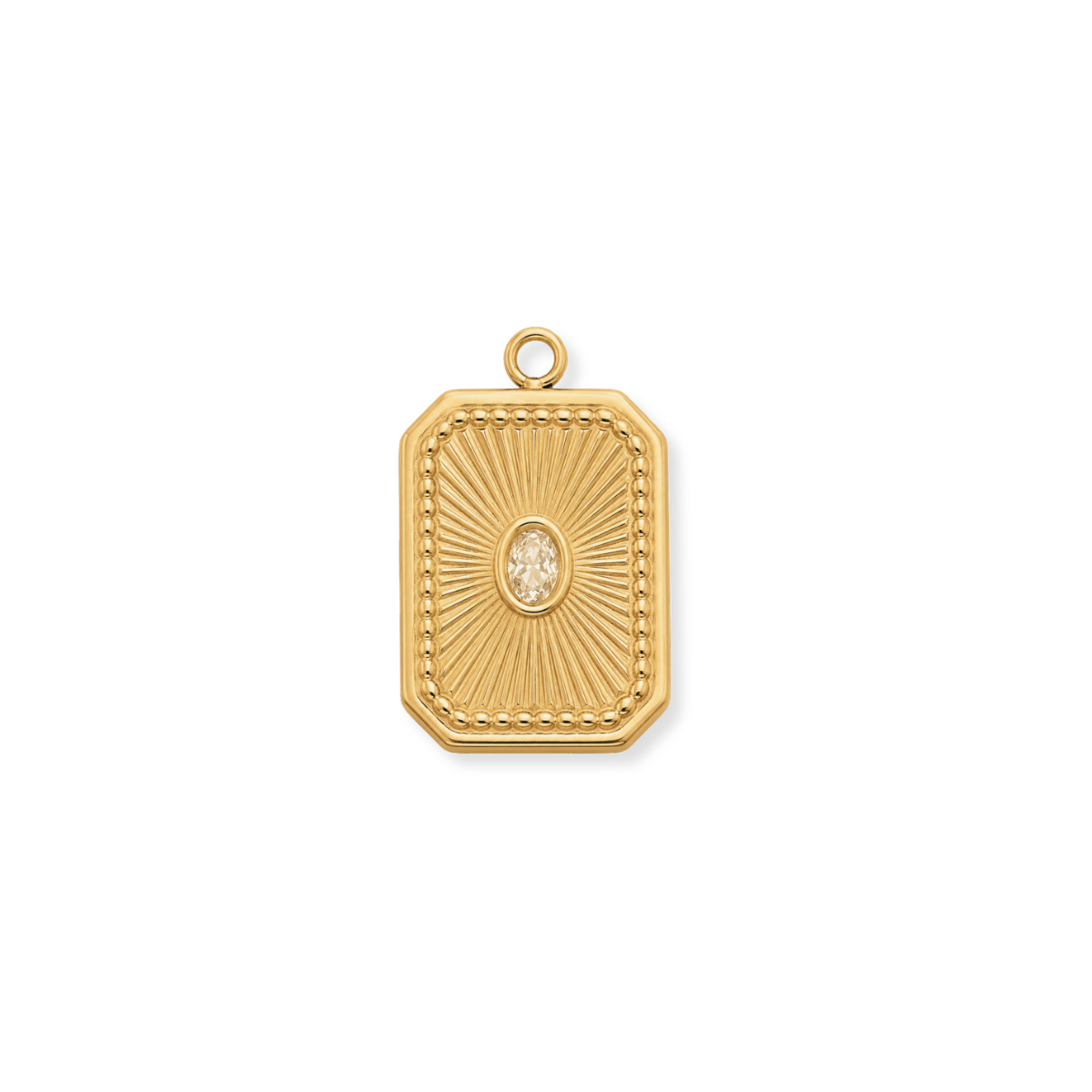 Rectangle Sunburst Charm