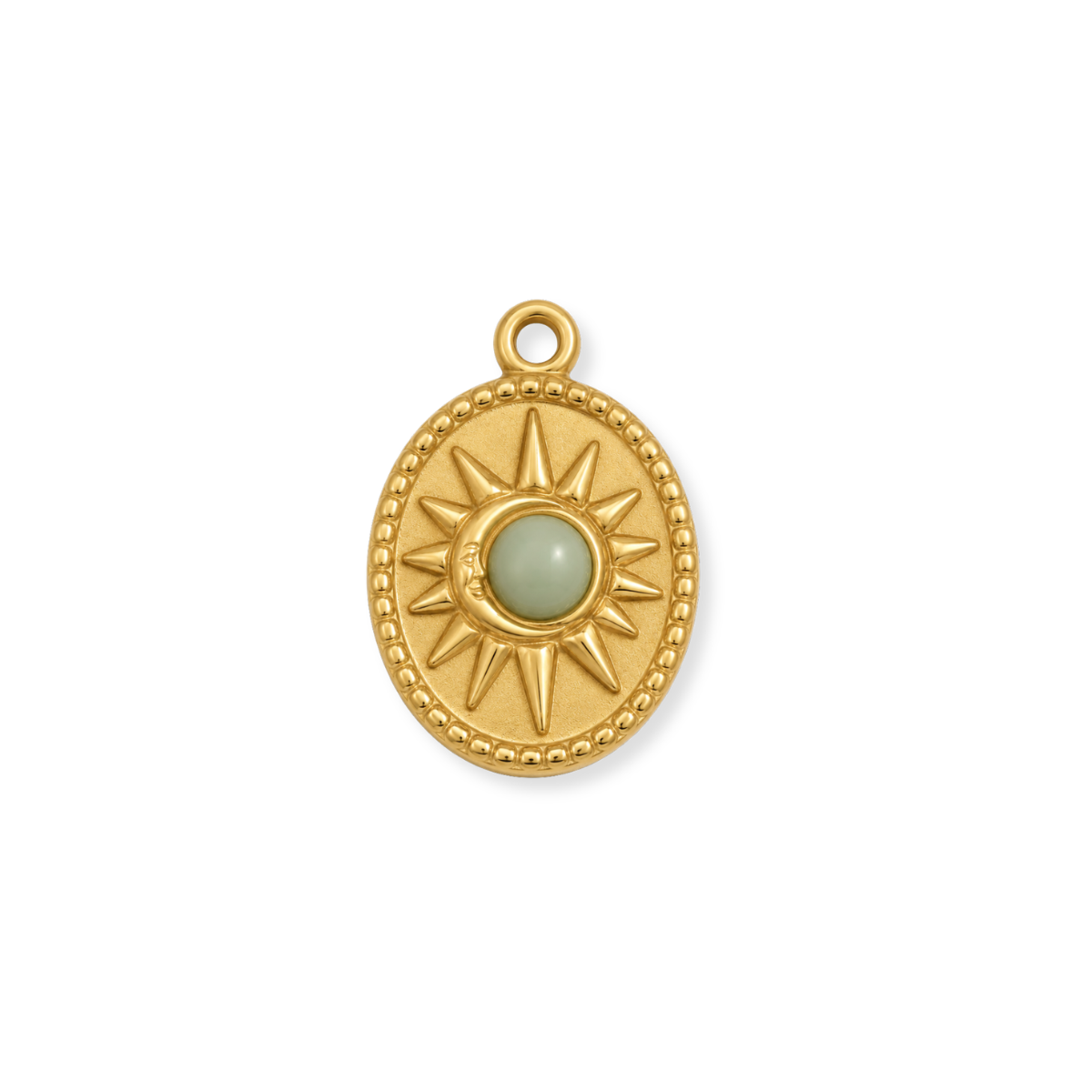 Sun & Moon Stone Charm