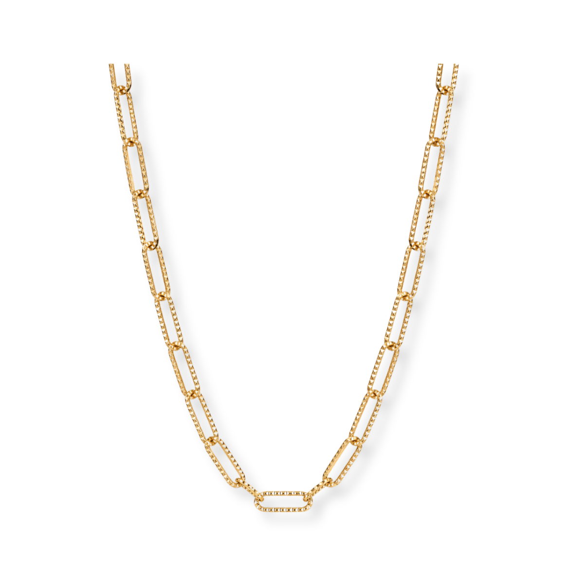 Textured Paperclip Necklace