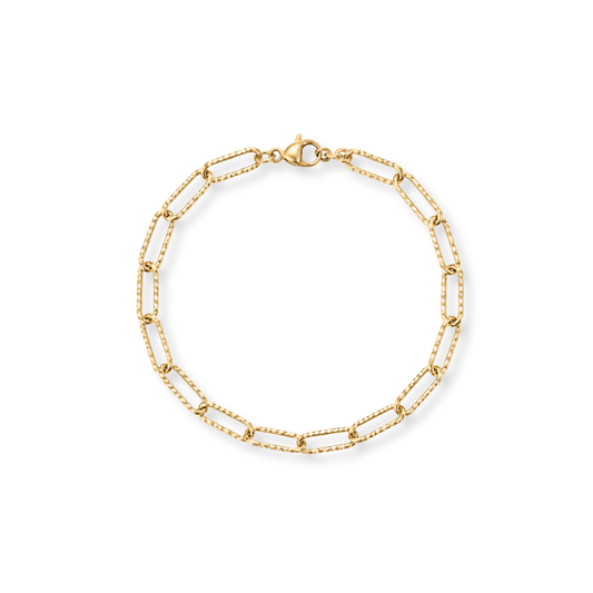 Textured Paperclip Bracelet Chain