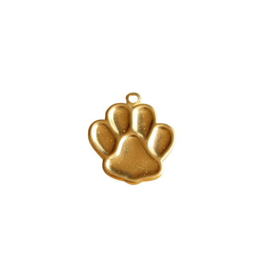 Small Brass Paw Charm