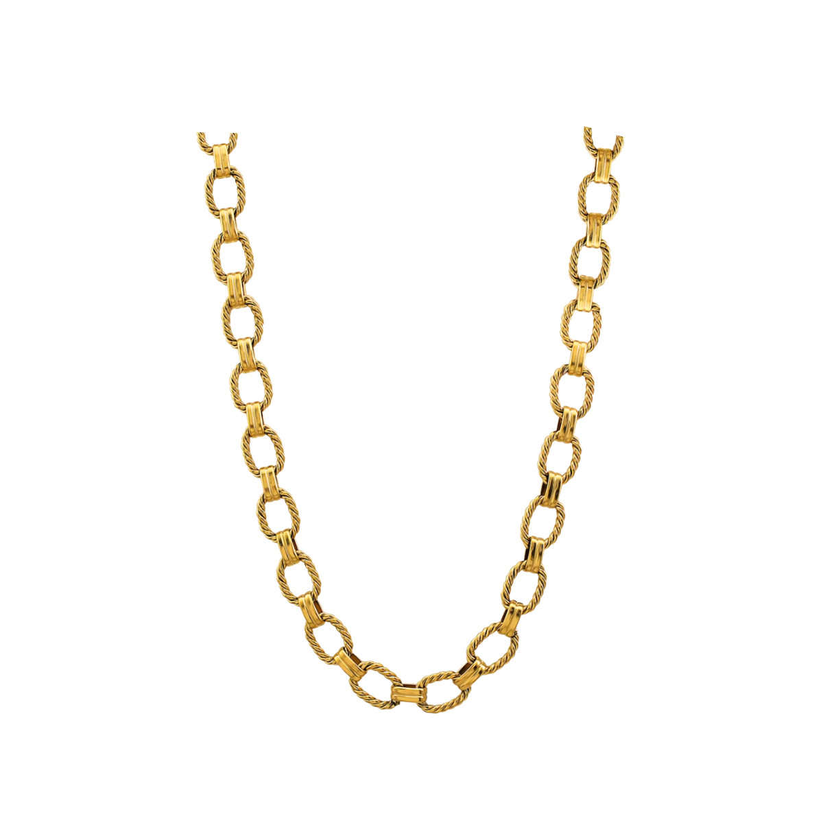 Textured Flat Oval Chain